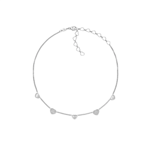 18K WHITE GOLD DIAMOND LARGE NECKLACE