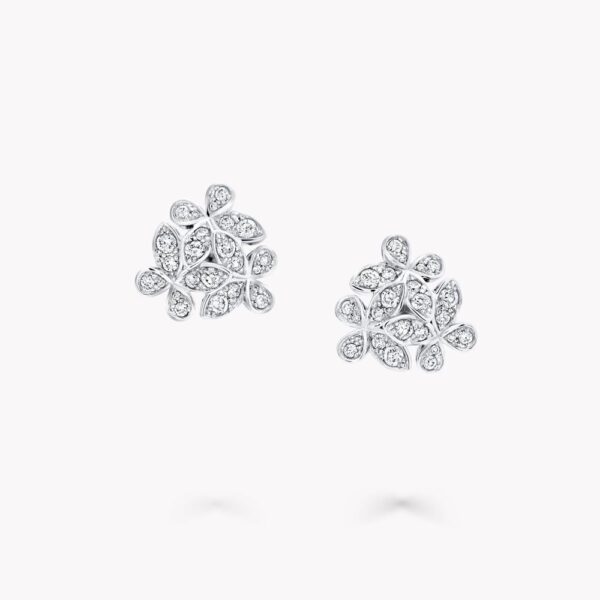 18K WHITE GOLD PAVE DIAMOND MINI EARRING