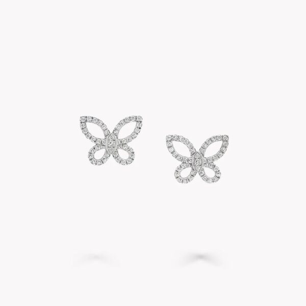 18K WHITE GOLD PAVE DIAMOND MINI EARRING