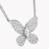 18K WHITE GOLD PAVE DIAMOND SMALL NECKLACE
