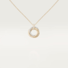 18K ROSE, WHITE AND YELLOW GOLD SMALL DIAMOND NECKLACE