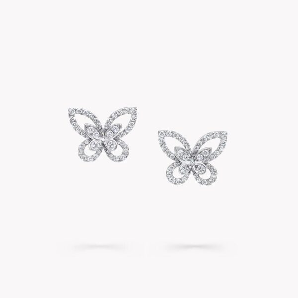 18K WHITE GOLD PAVE DIAMOND SMALL EARRING