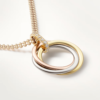 18K ROSE, WHITE AND YELLOW GOLD MEDIUM DIAMOND NECKLACE