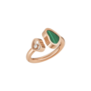 18K ROSE GOLD MALACHITE AND DIAMOND RING