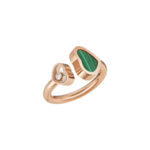 18K ROSE GOLD MALACHITE AND DIAMOND RING