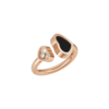 18K ROSE GOLD ONYX AND DIAMOND RING