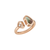 18K ROSE GOLD BLACK TAHITIAN MOTHER OF PEARL AND DIAMOND RING