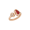 18K ROSE GOLD CARNELIAN AND DIAMOND RING