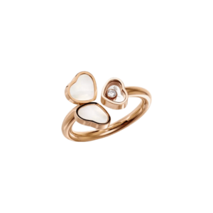 18K ROSE GOLD MOTHER OF PEARL AND DIAMOND RING
