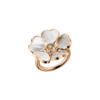 18K ROSE GOLD MOTHER OF PEARL AND DIAMOND RING