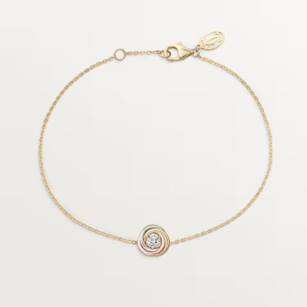 18K ROSE, WHITE AND YELLOW GOLD DIAMOND BRACELET