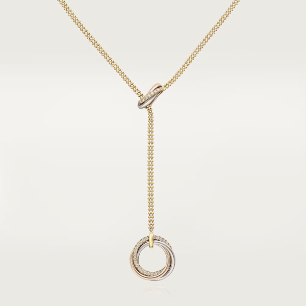 18K ROSE, WHITE AND YELLOW GOLD DIAMOND NECKLACE