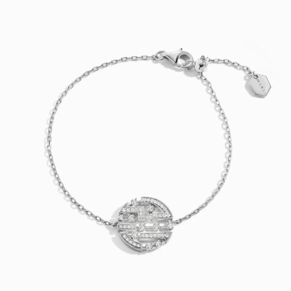 18K WHITE GOLD DIAMOND MEDIUM BRACELET