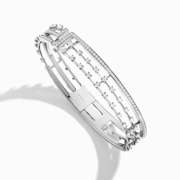 18K WHITE GOLD 3 LINE DIAMOND BRACELET