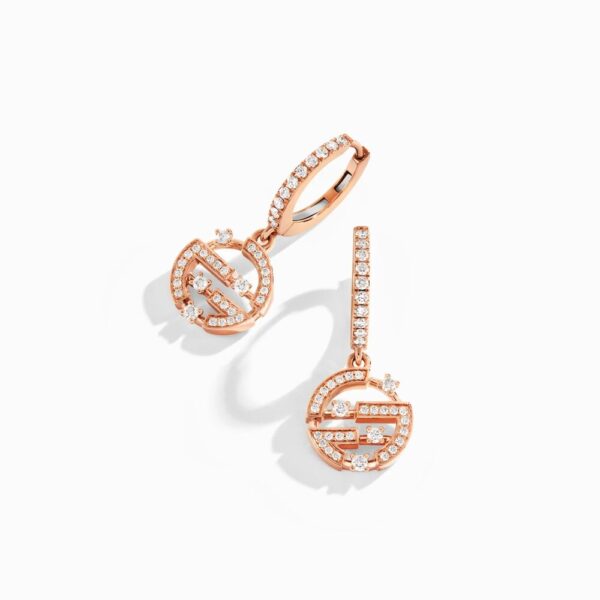 18K ROSE GOLD DIAMOND DROP EARRING