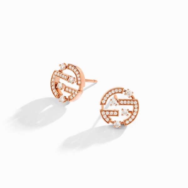 18K ROSE GOLD DIAMOND STUD EARRING