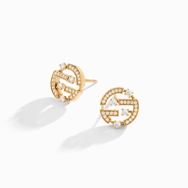 18K YELLOW GOLD DIAMOND STUD EARRING