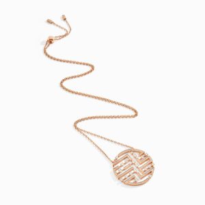 18K ROSE GOLD DIAMOND LARGE NECKLACE