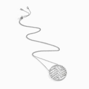 18K WHITE GOLD DIAMOND LARGE NECKLACE