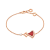 18K ROSE GOLD CARNELIAN AND DIAMOND BRACELET