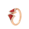 18K ROSE GOLD CARNELIAN AND DIAMOND RING