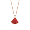 18K ROSE GOLD CARNELIAN AND DIAMOND NECKLACE