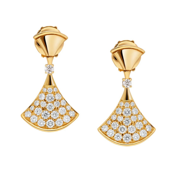 18K YELLOW GOLD DIAMOND EARRING