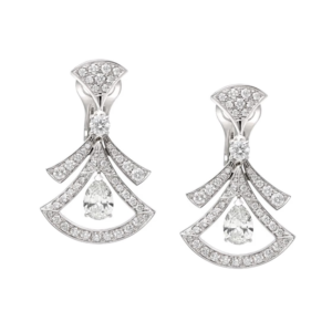 18K WHITE GOLD DIAMOND EARRING