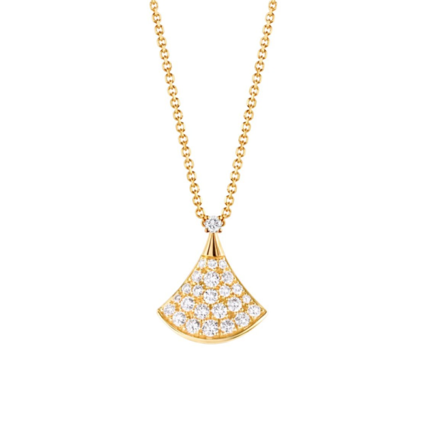 18K YELLOW GOLD DIAMOND NECKLACE