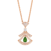 18K ROSE GOLD TOURMALINE AND DIAMOND NECKLACE