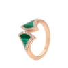 18K ROSE GOLD MALACHITE AND DIAMOND RING
