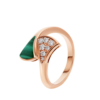 18K ROSE GOLD MALACHITE AND DIAMOND RING