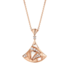 18K WHITE GOLD MOTHER PEARL AND DIAMOND NECKLACE