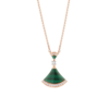 18K ROSE GOLD MALACHITE AND DIAMOND MEDIUM NECKLACE