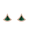 18K ROSE GOLD MALACHITE AND DIAMOND EARRING