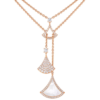 18K ROSE GOLD MOTHER OF PEARL AND DIAMOND NECKLACE