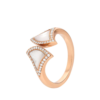 18K ROSE GOLD MOTHER OF PEARL AND DIAMOND RING
