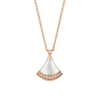 18K ROSE GOLD MOTHER OF PEARL AND DIAMOND NECKLACE