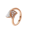 18K ROSE GOLD MOTHER OF PEARL AND DIAMOND RING