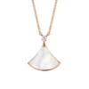18K ROSE GOLD MOTHER OF PEARL AND DIAMOND MEDIUM NECKLACE