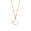 18K YELLOW GOLD MOTHER OF PEARL AND DIAMOND NECKLACE