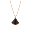 18K ROSE GOLD ONYX AND DIAMOND NECKLACE