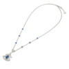 18K WHITE GOLD SAPPHIRE AND DIAMOND NECKLACE