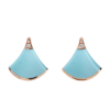 18K ROSE GOLD TURQUOISE AND DIAMOND EARRING