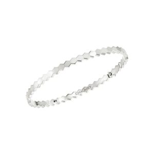 18K WHITE GOLD PLAIN BRACELET