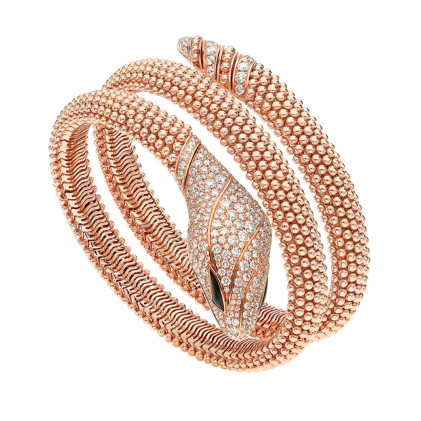 18K ROSE GOLD ONYX AND DIAMOND BRACELET