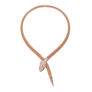 18K ROSE GOLD ONYX AND DIAMOND NECKLACE