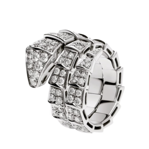 18K WHITE GOLD DIAMOND THICK RING