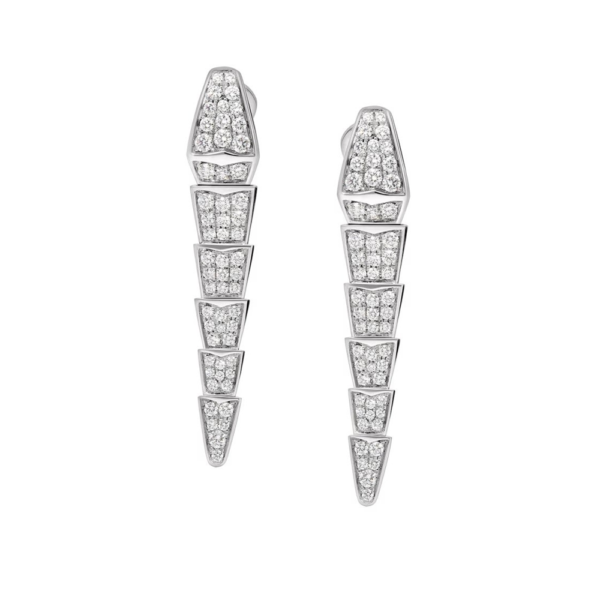 18K WHITE GOLD DIAMOND EARRING