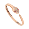 18K ROSE GOLD RUBELLITE AND DIAMOND BANGLE